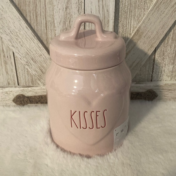 Rae Dunn Kisses Small Canister in Pink - Picture 1 of 6